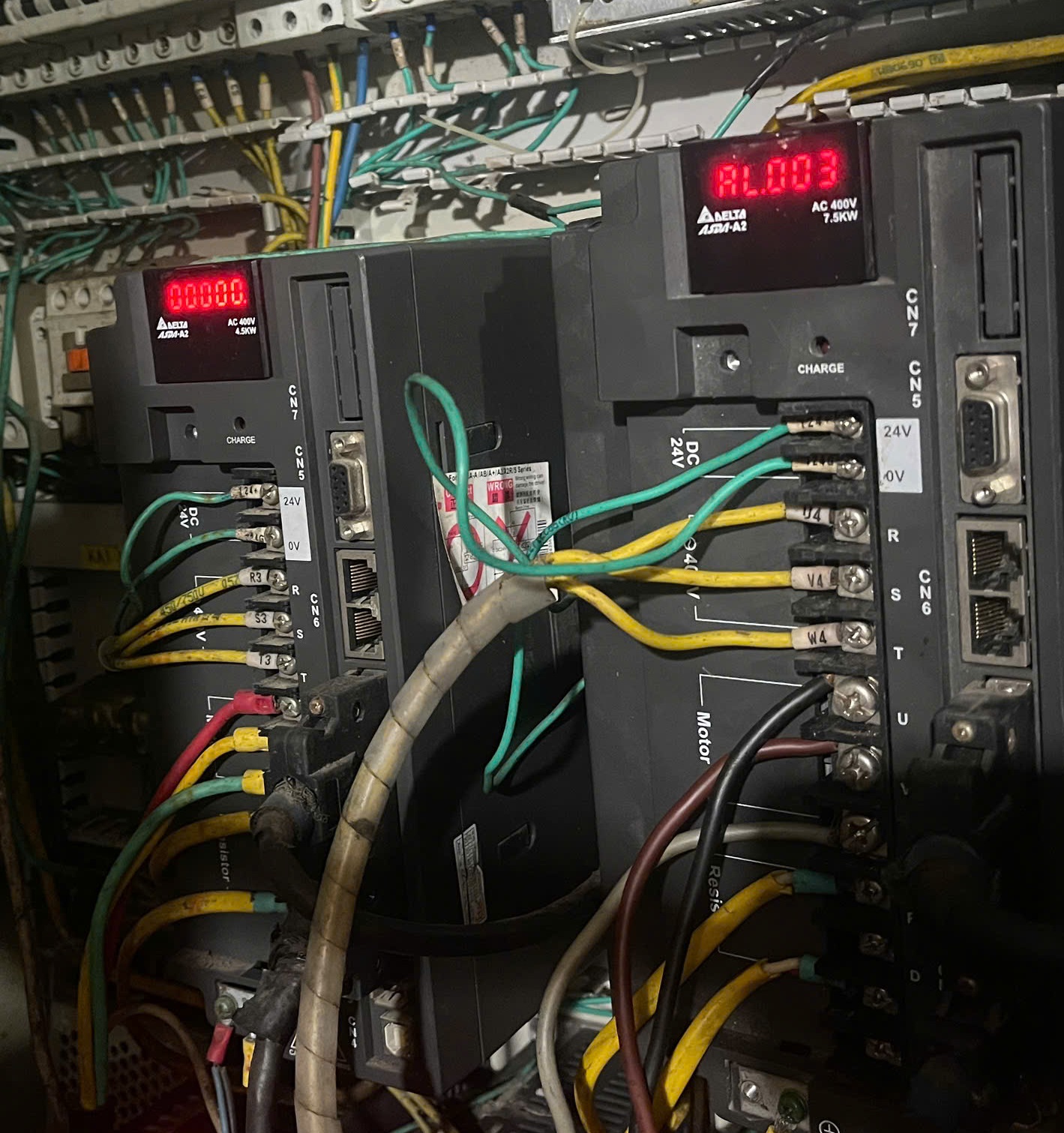 bảng mã lỗi Servo Delta thường gặp