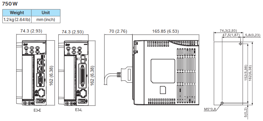 kích thước ASD-E3-0721-E