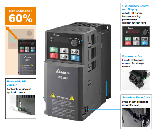 Biến tần Delta VFD5A5ME43ANNAA