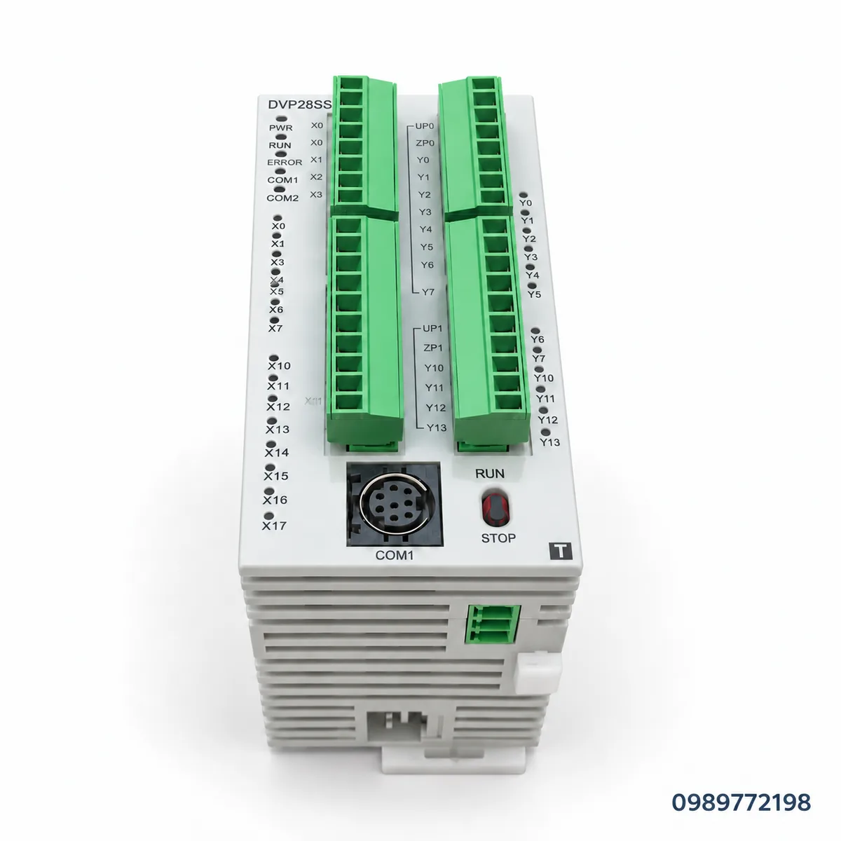 Mặt trước PLC Delta DVP28SS211T 16DI 12DO