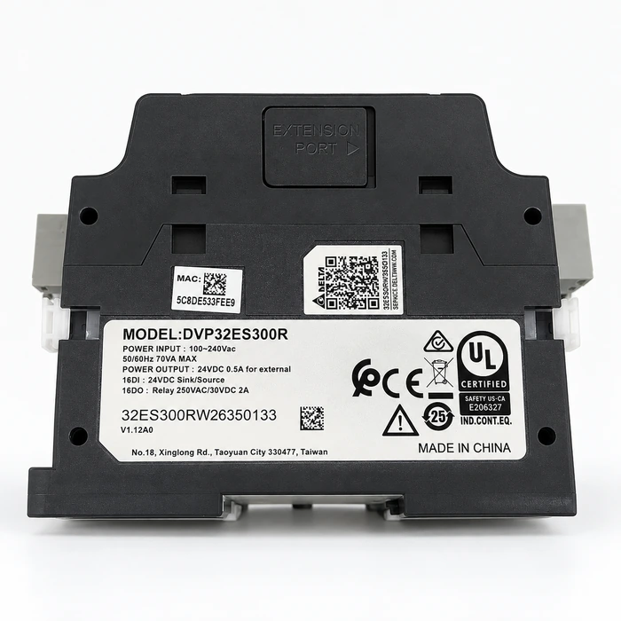 ảnh tem mác plc delta dvp32es300r
