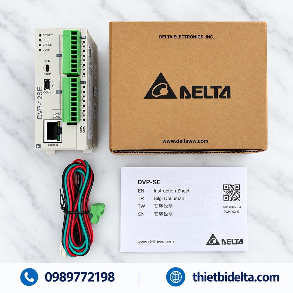 bộ sản phẩm đầy đủ plc delta dvp-12se