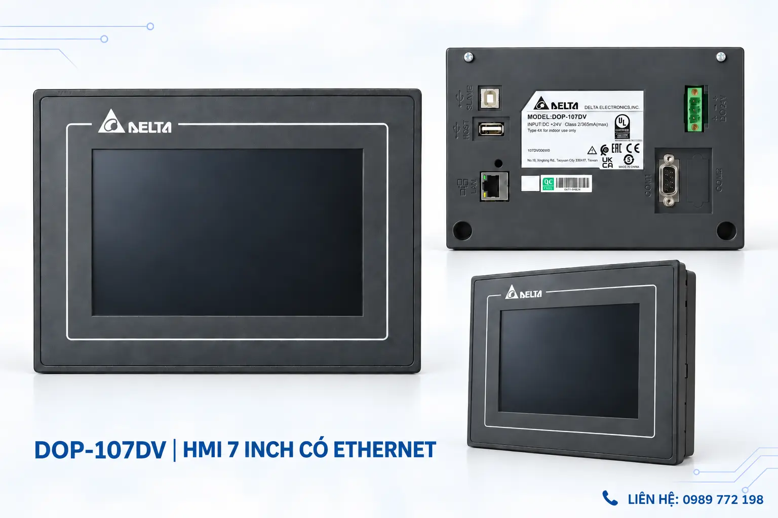 Màn hình HMI Delta DOP-107DV 7 inch có Ethernet