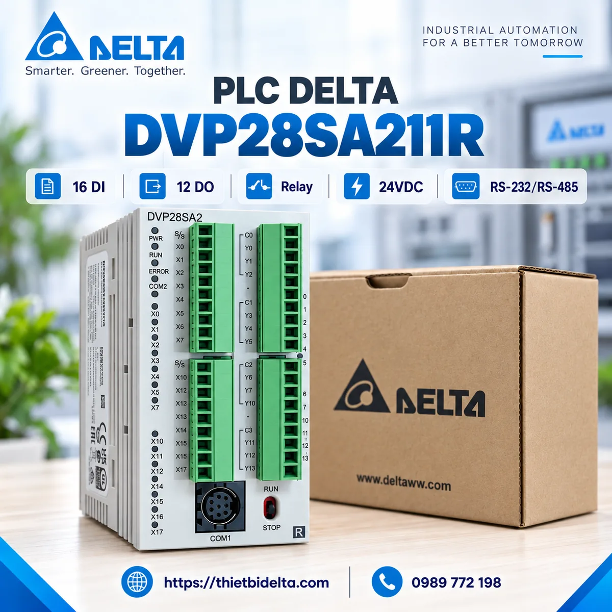 PLC Delta DVP28SA211R – 16DI/12DO Relay
